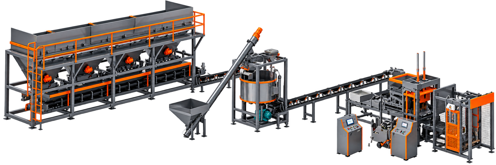 RM Group Industry Fly Ash Brick Plant Semi Automatic